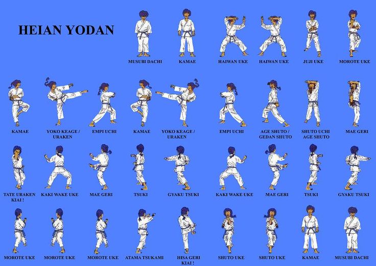 Kata Heian Yodan | Karate shotokan, Karate, Treino de artes marciais